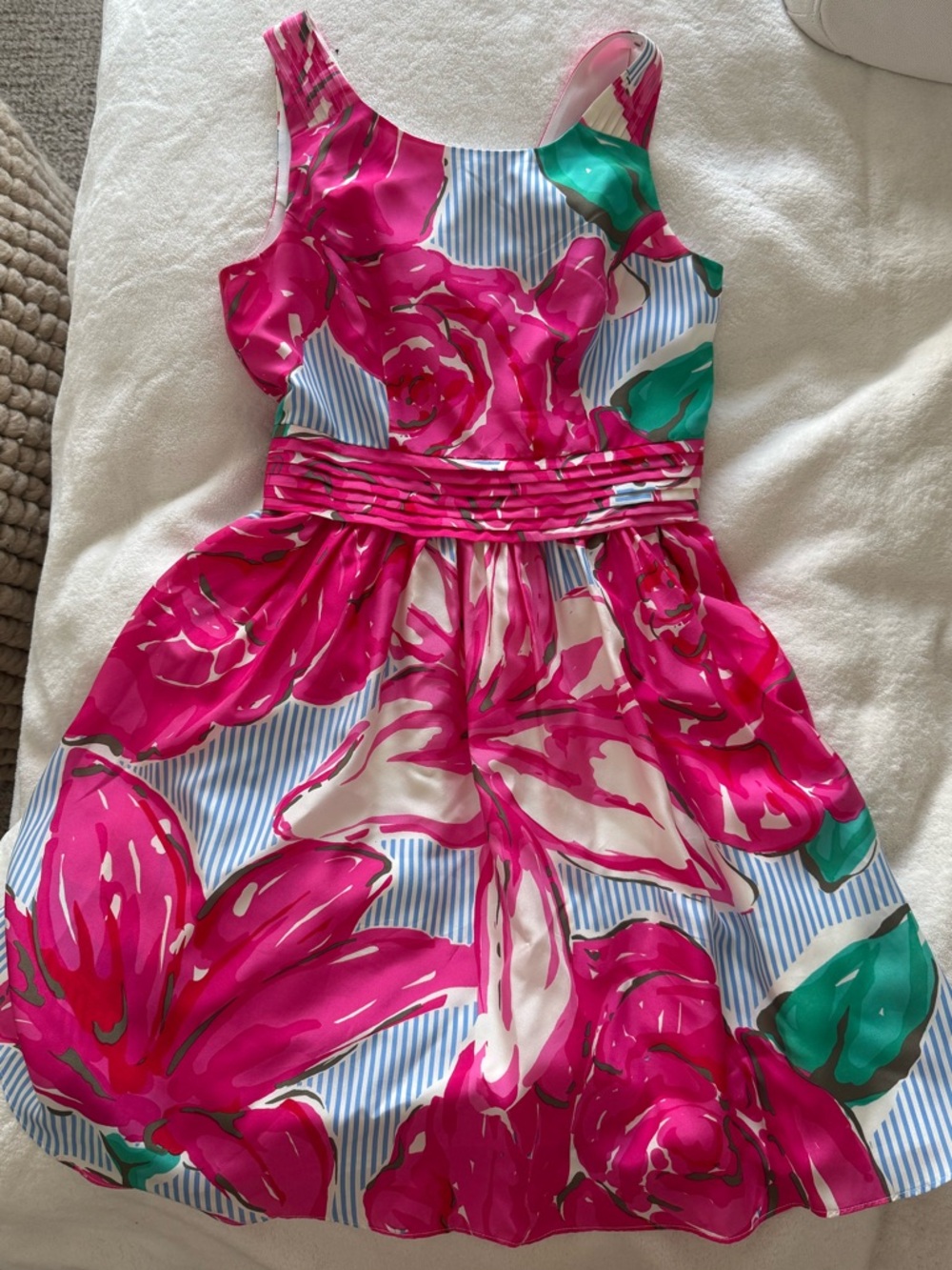 Women’s Vineyard Vines Kentucky Derby Dress Pink Floral Silk Party Dress